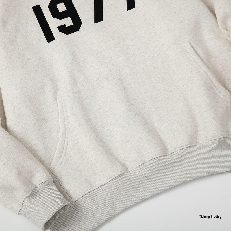 FOG Season 8 Essentials 1977 Flocked Hoodie - Loose Casual Sweatshirt 22SS Collection