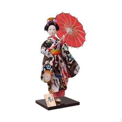 Schreibtisch-Skulptur „Japanische Geisha-Puppe“, Kunstwerk