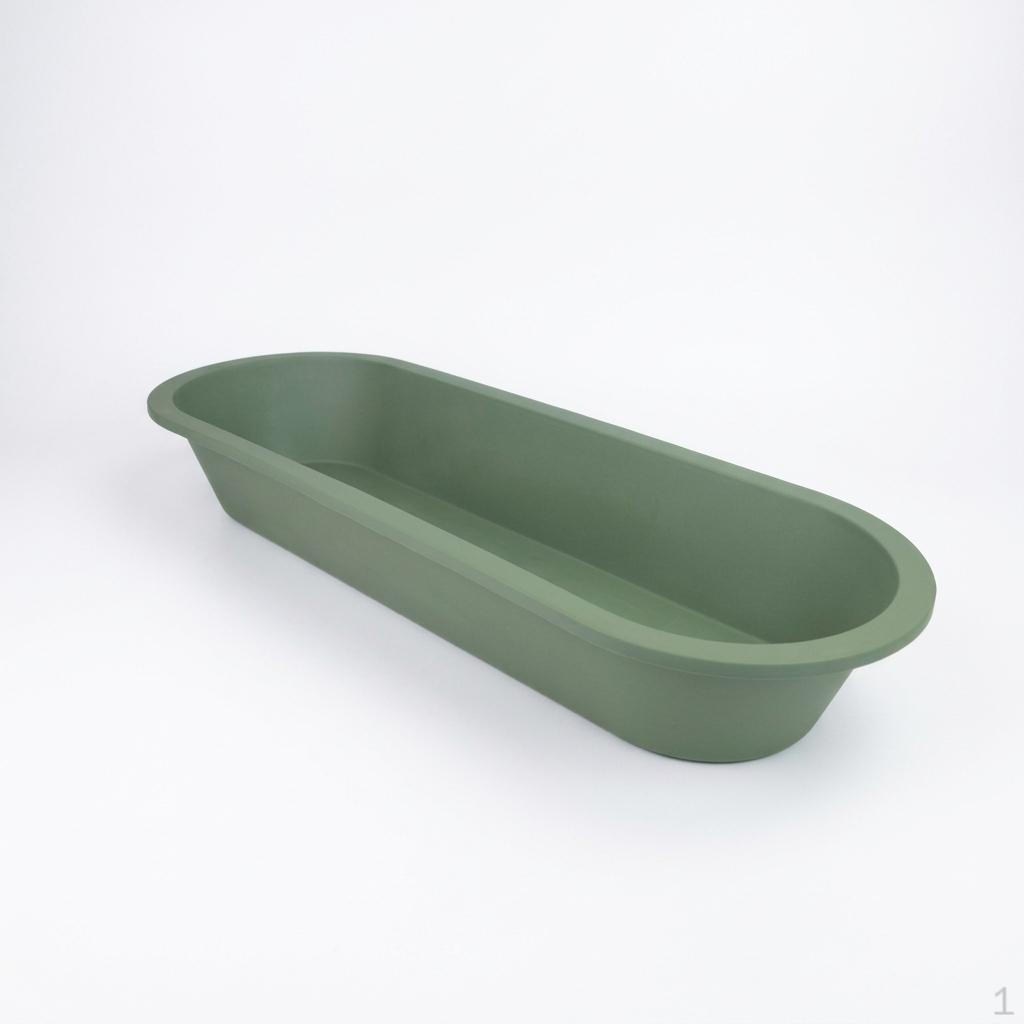 Heavy Duty Rectangular Pig Feeder Trough, Large Size Livestock Water and Feed Trough for Farm Barn,