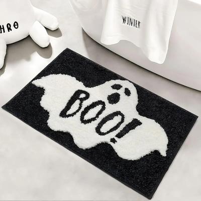 Tapete de Caxemira de Imitação de Desenho Animado de Halloween Fantasma e Duendes Tapetes de Chão Decorativos para Porta de Casa Banheiro Tapete Antiderrapante Tapete para os Pés