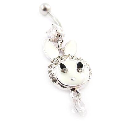 [J4128] - Body Piercing 'Lapin' bílý