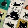 High-quality Cute Cat Desk Mat Computer Keyboard Mat for Males and Females Cartoon Student Desk Mat Cartoon Black Cat Mouse Pad