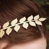 Women Headband Sparkling Leaf Design Golden Headband Dress Up Girl Hair Hoop Lightweight Festive Hair Accessory