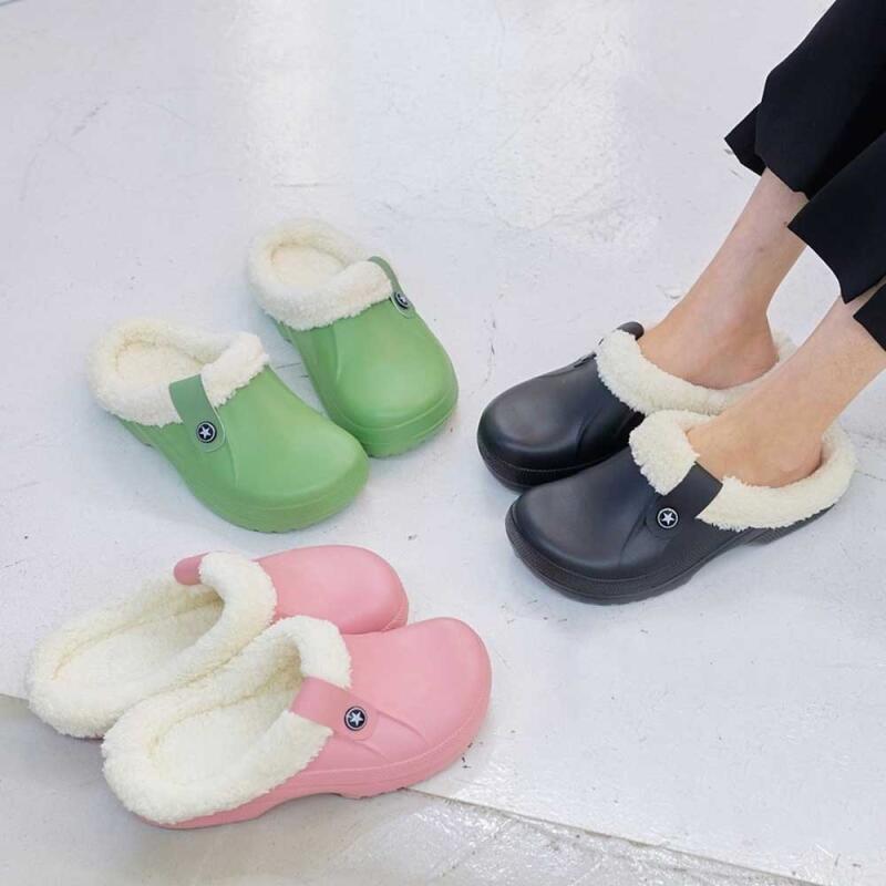 Winter WOMAN Warm Fur Slippers 3 Colors CH1919685 black