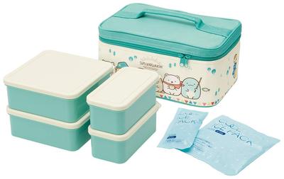 Skater Outdoor Lunch Box with Cooler Bag and Ice Sumikko Gurashi Camping Lunch KCPC4 Pack, Box, Large,
