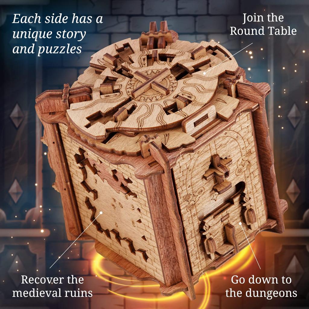 Cluebox iAdventure 3D A New Sensation of Mystery Escape Challenging 3D Puzzle Resolve As Many Times As You Want Puzzle Solving, Camelot's Trial,