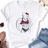 Muscle Sanrioes Womens TShirt Anime HelloKitties Cinnamon Kuromis Fun Model Cartoon Clothing Casual Cotton Couples TShirt