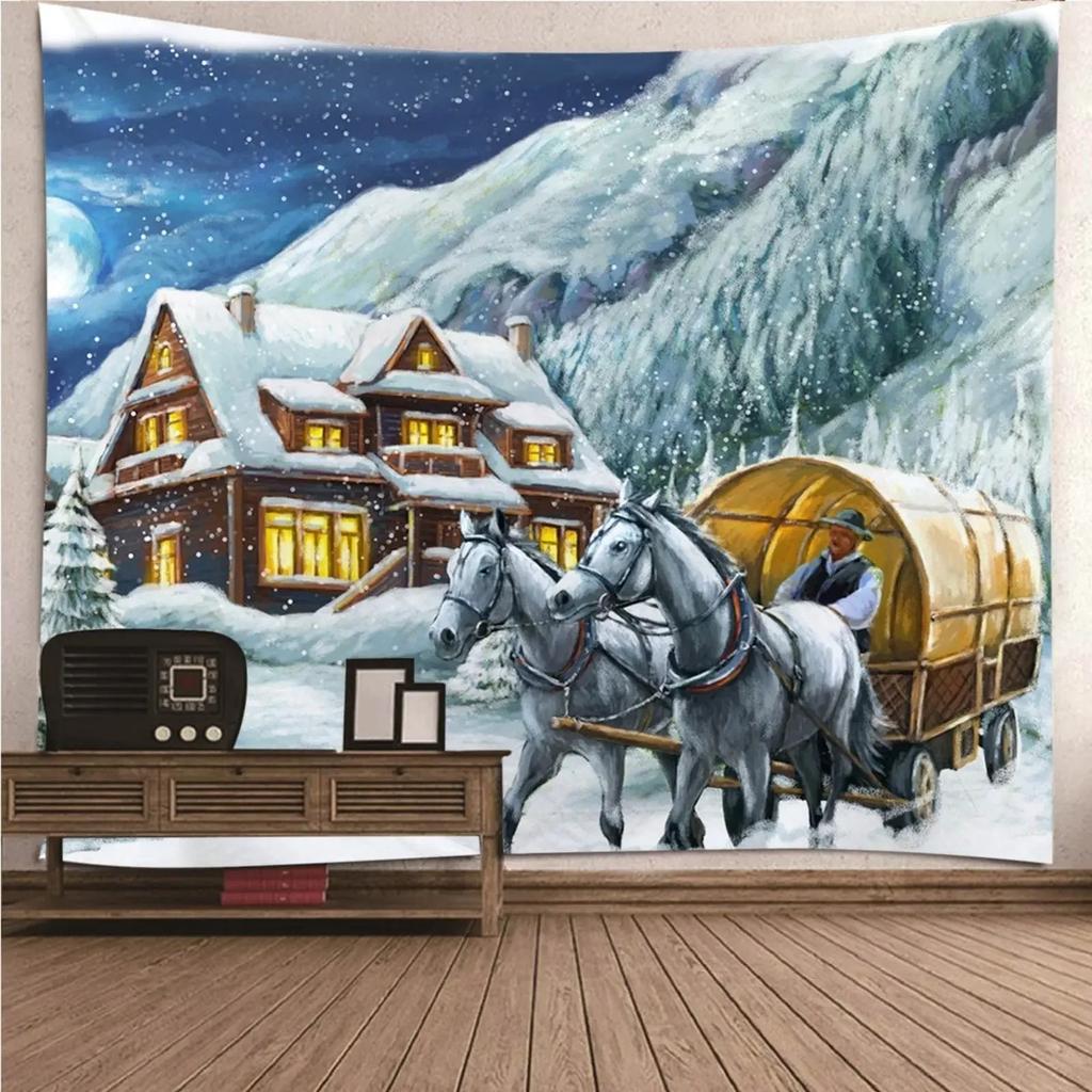 Princess Carriage Cartoon Tapestry Office Living Room Decoration Home Wall Tapestry