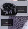 Colorful Rex Rabbit Fur Knitted Women's Warm Winter Hat