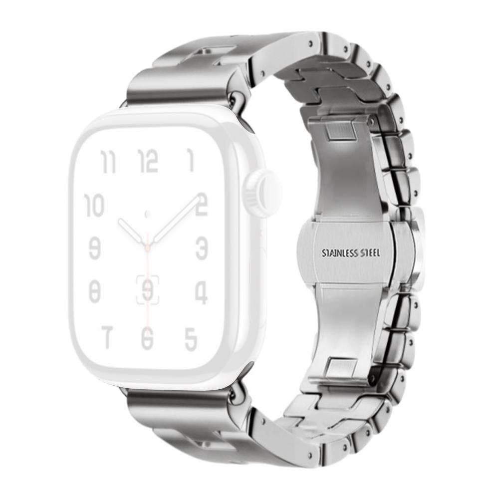 Replacement Strap For Apple Watch Series 10 Ultra 9 8 7 SE 6 5 4 3 2 1 46mm 49mm 45mm 44mm 42mm H Type Metal Watch Band