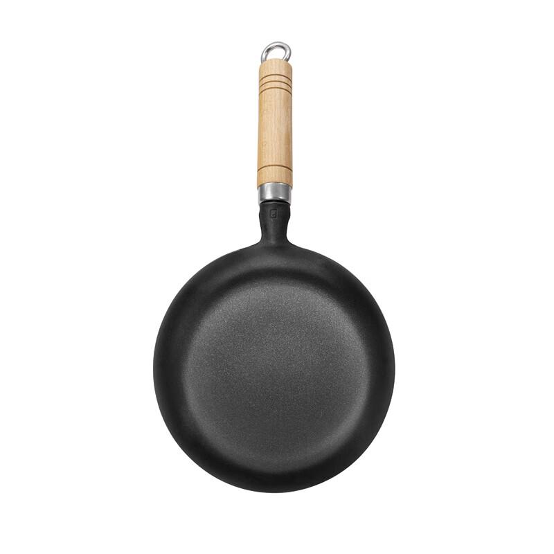 Telssida Cast Iron Small Frying Pan, Flat Bottom Pan, Egg Pan, Steak Pan,Uncoated Wrought Iron Pan, Mini Breakfast Pan