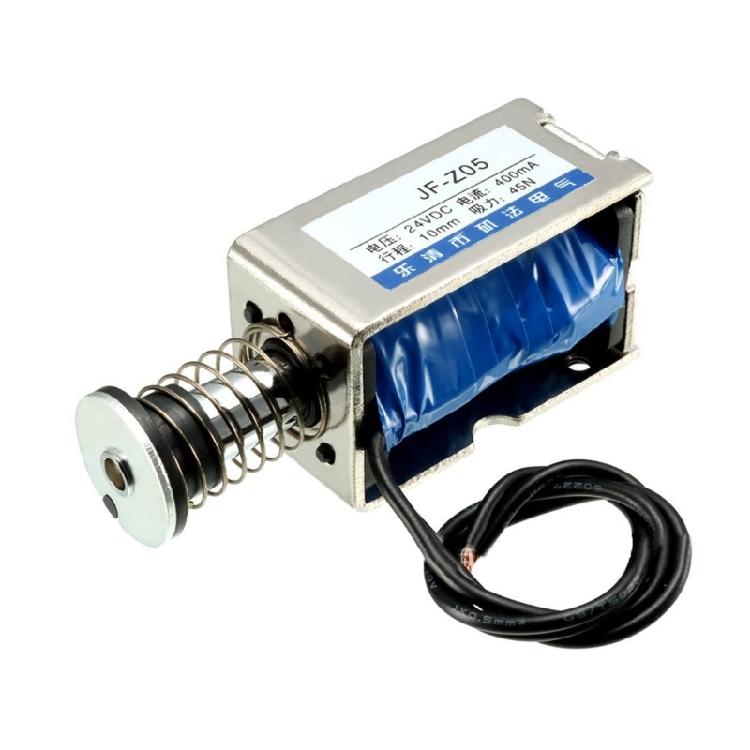 Tlačná/tahová cívka Elektromagnet DC12V/24V 10mm Tahový lineární solenoidový elektromagnet Snadné použití