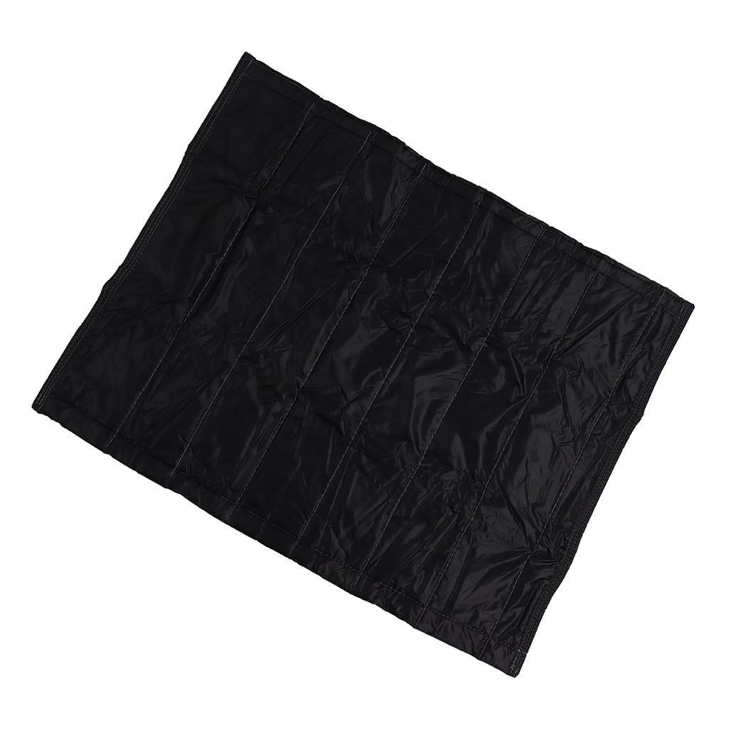Fireplace Blanket Black Oxford Fabric 2 Layers Cotton Hook and Loop Fireplace Draft Stopper for