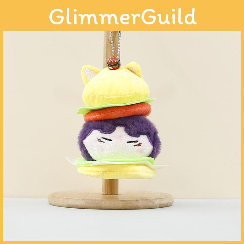 Plush Keychain Hamburger Bag Hanging Ornament Food Stuffed Toys Gift Accessories