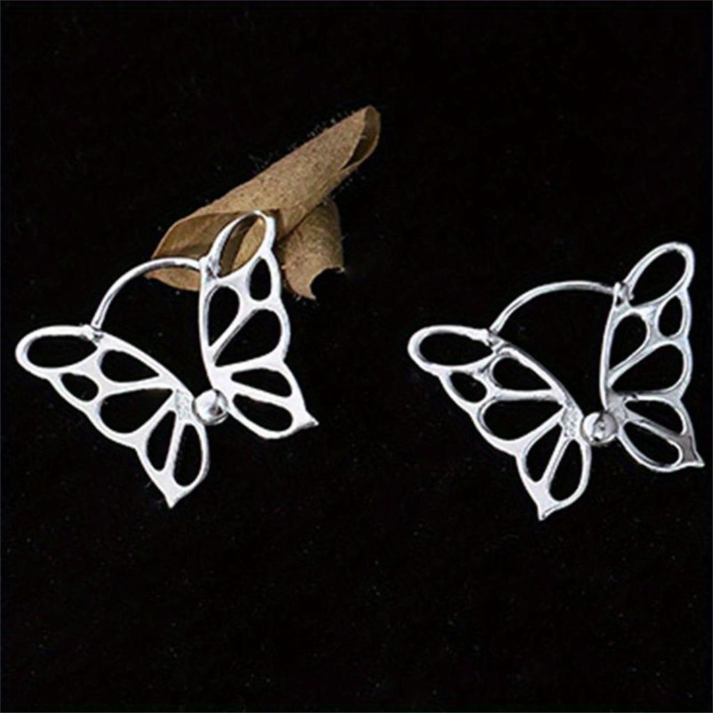 Hollow Butterfly Design Hoop Earrings Jewelry for Women Girls Daily Wear And Ideal Gift For Friends And Girlfriend