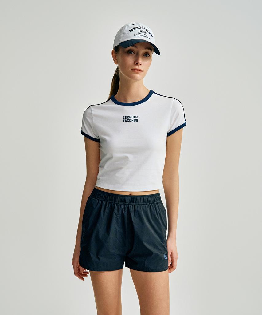 SERGIO TACCHINI U Lettering Woven Ball Cap (White)