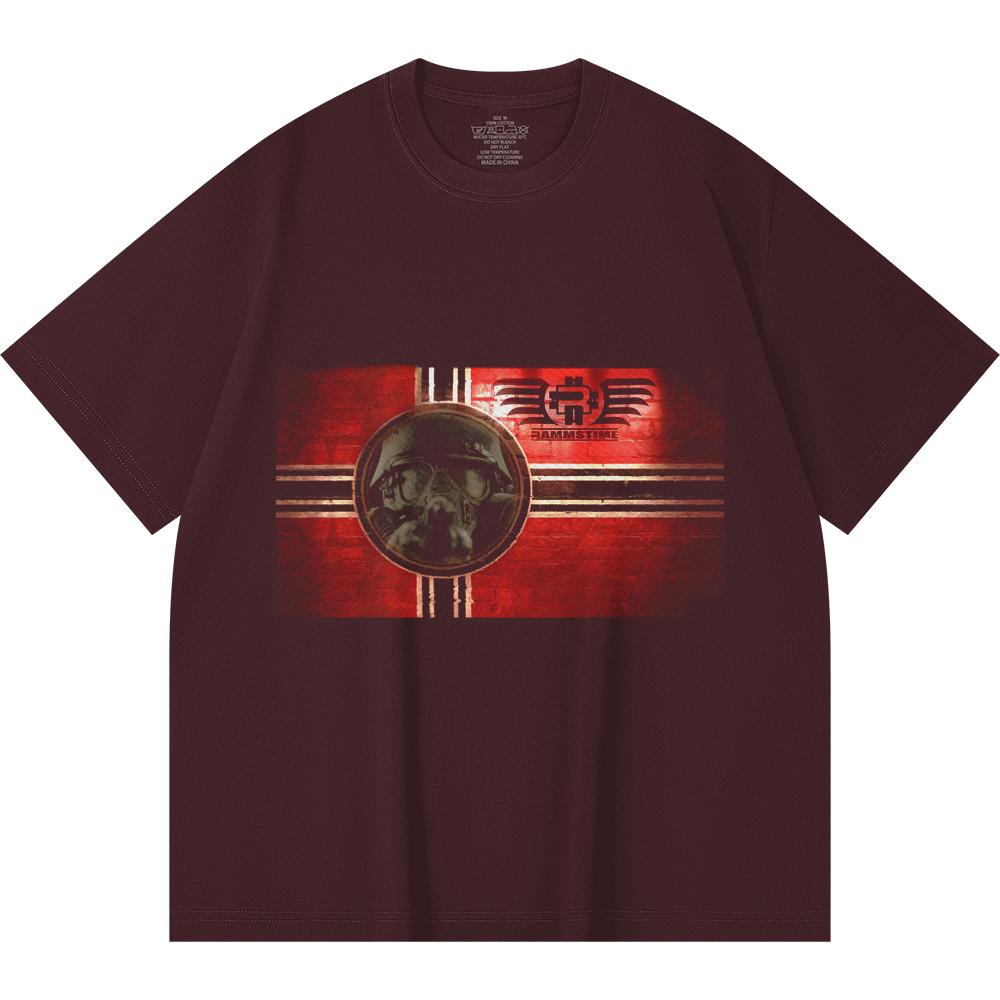 230 Gsm %100 Pamuk Heavy Metal Tişört Rock Grubu Popüler Müzik Baskılı Unisex Ağır Pamuk Tişört