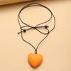 Exaggerated Heart Pearl Necklace with Irregular Hollow Design for Women