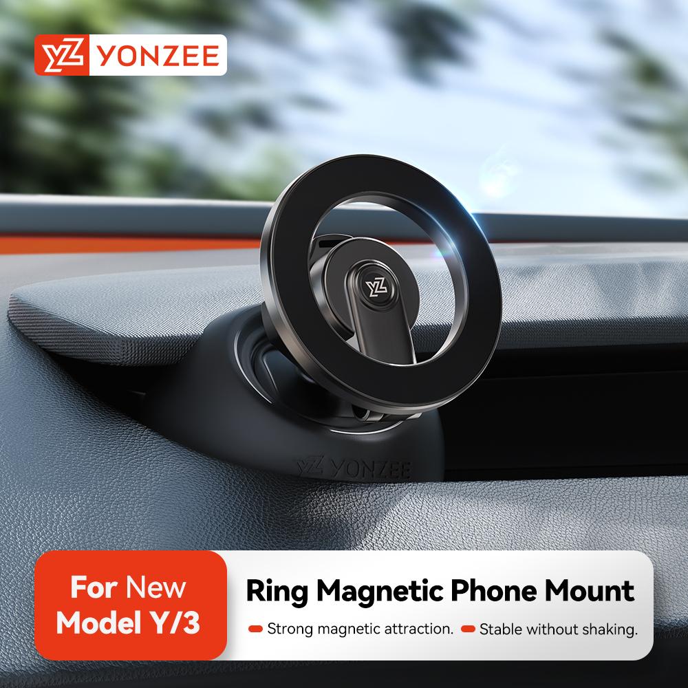 YZ For Tesla Model 3/Y/YL Highland Juniper 2026 Car Magnetic Phone Holder 360 Degree Rotation Air Outlet Bracket for All Phones