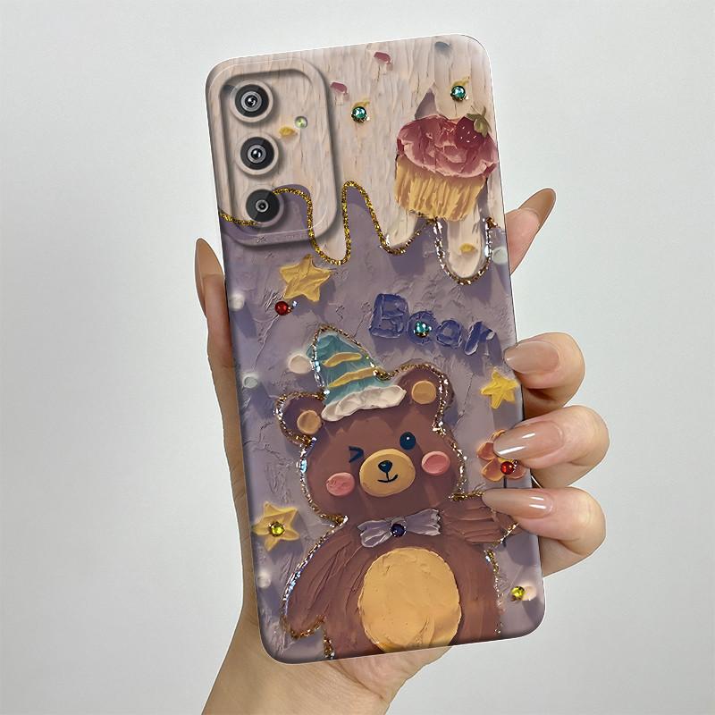 Phone Case for Samsung Galaxy M15 5G F15 5G Fashion Painted Half-wrapped Case Soft Silicon Cases E156 M156 Protection Back Cover