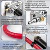 Heavy Duty Bayonet Style Tire Inflator With Air Chuck, 0-200PSI 17PCS Auto Tire Pressure Gauge With 4 Way Tool & Valve Core, Air Compressor