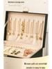 Luxury Jewelry Storage Box for Earrings, Bracelets, and Rings - Large Capacity, Gold Finish