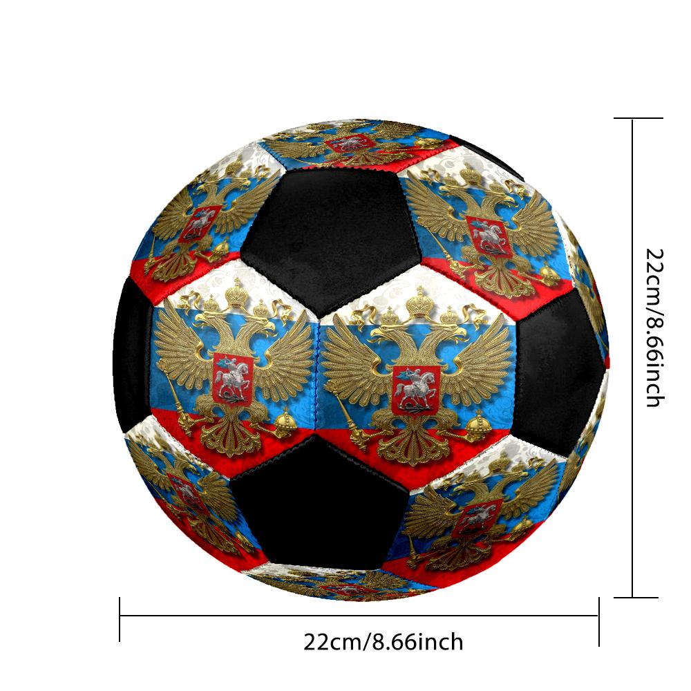 Russian Double Indoor Soccer Ball Colorful Machine Stitched PVC Size 5 Team Training Competition Ready Durable High-Bounce Cool Sports Gift