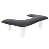 U Shaped Manicure Hand Rest Height Adjustatle Nail Arm Rest Stand Hand Rest Pillow for Nail Salon Black