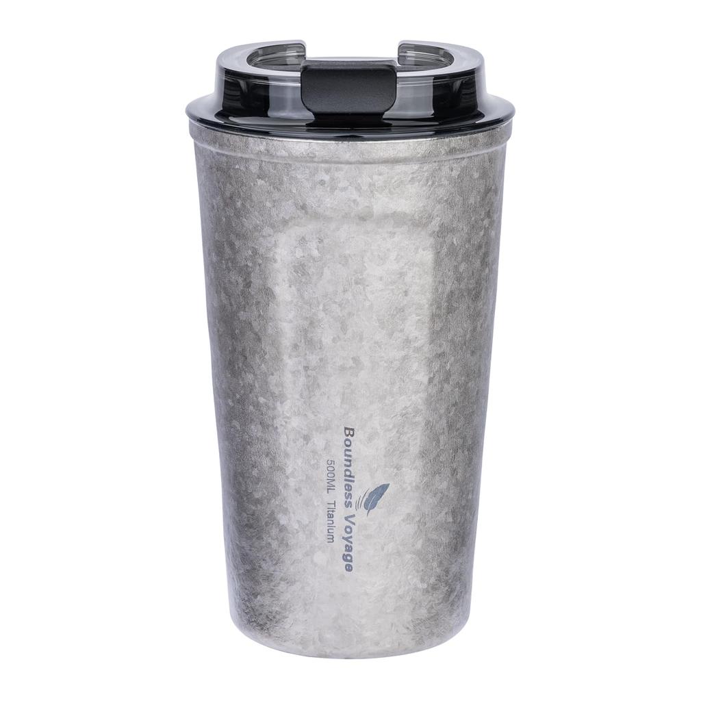 Boundless Voyage Titanium Tumbler, Vacuum Insulated, Keeps Hot or Cold, 500ml Capacity, Stylish with Lid, Airtight, Car Tumbler, Home Office Coffee