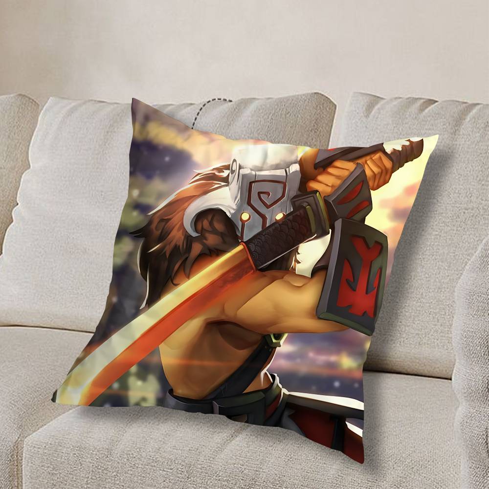 

Art Dota 2 game cool Pillow Case Anti-dustmite Pillowcase Invisible zipper silky short plush Sofa cushion cover 30cmx30cm