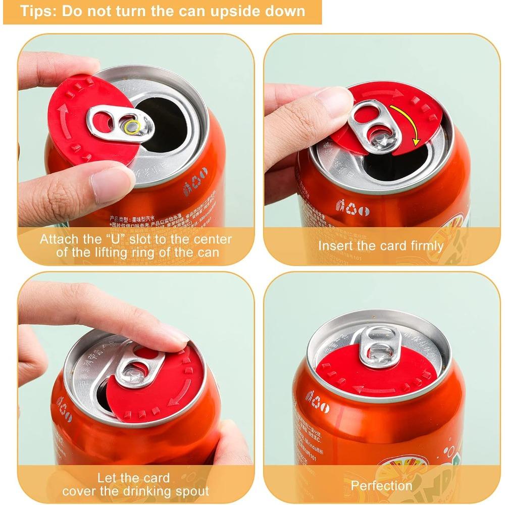 Soda Can Cover,Plastic Soda Can Cover,Can Top Cover Protector Anti-overflow Protection Cover,Suitable for Soda, Beer,Cola Drinks