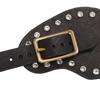 1 Paio di Cinturini per Speroni in Pelle con Strass Stile Western Vintage Attrezzatura Protettiva per Equitazione da Esterno Nero