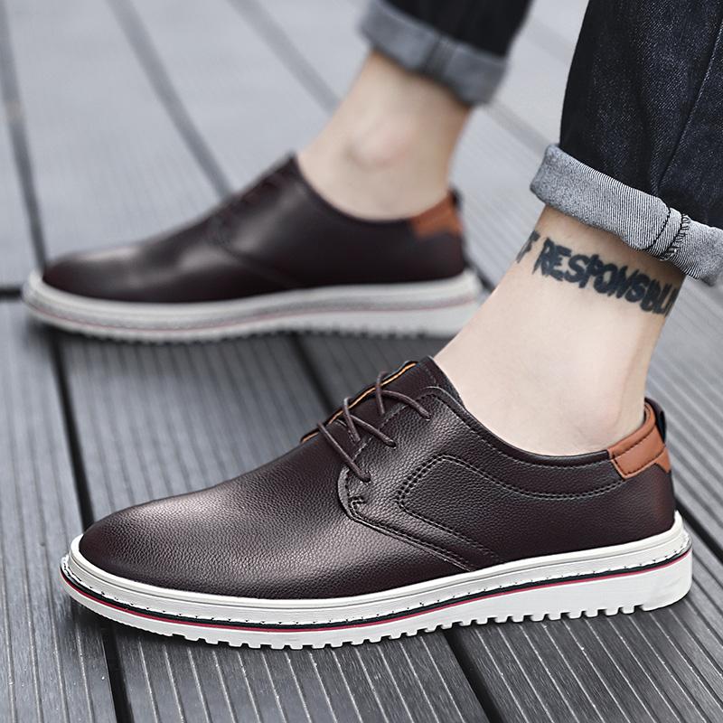Men's Handmade Casual Leather Shoes Derbies Flats Dress Shoes