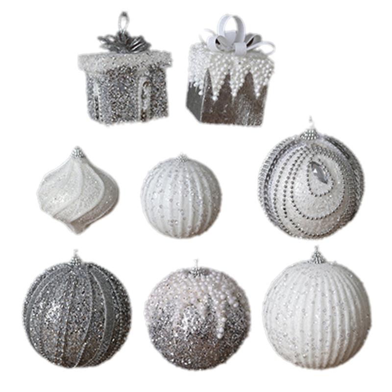 Shatterproof Christmas Tree Hanging Pendants Shimmering Baubles for Holiday Decoration Indoor and Outdoor Ornament
