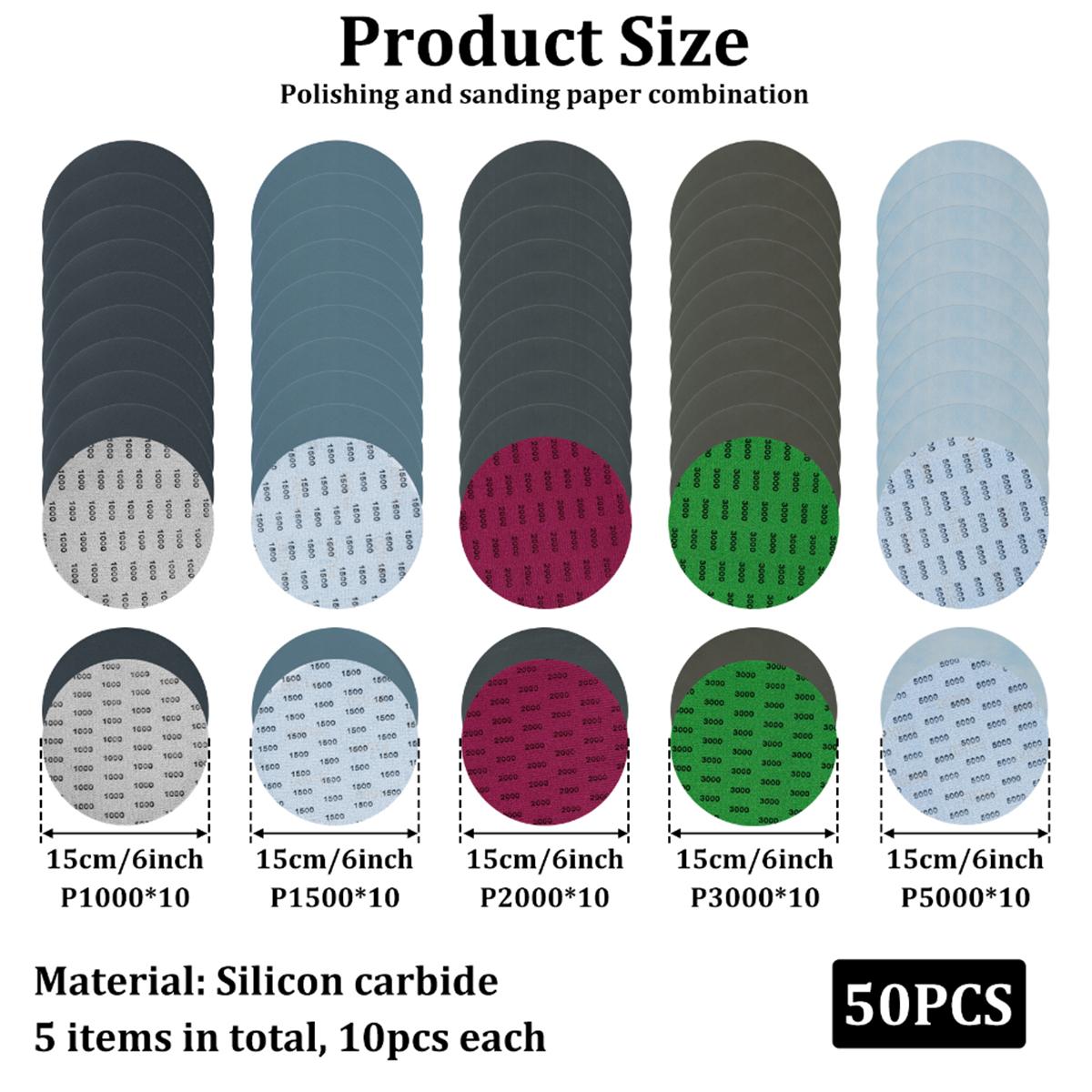 

3/5/6 Inch Round Wet Sanding Sheet Dry Polishing Sandpaper For Car Headlight Restoration Grinder Accessories Sanding Discs Paper