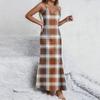 Sleeveless Plaid Maxi Dress for Women Casual Spaghetti Strap Sundresses for Women Summer Dresses Boho Dresses for Women 2026