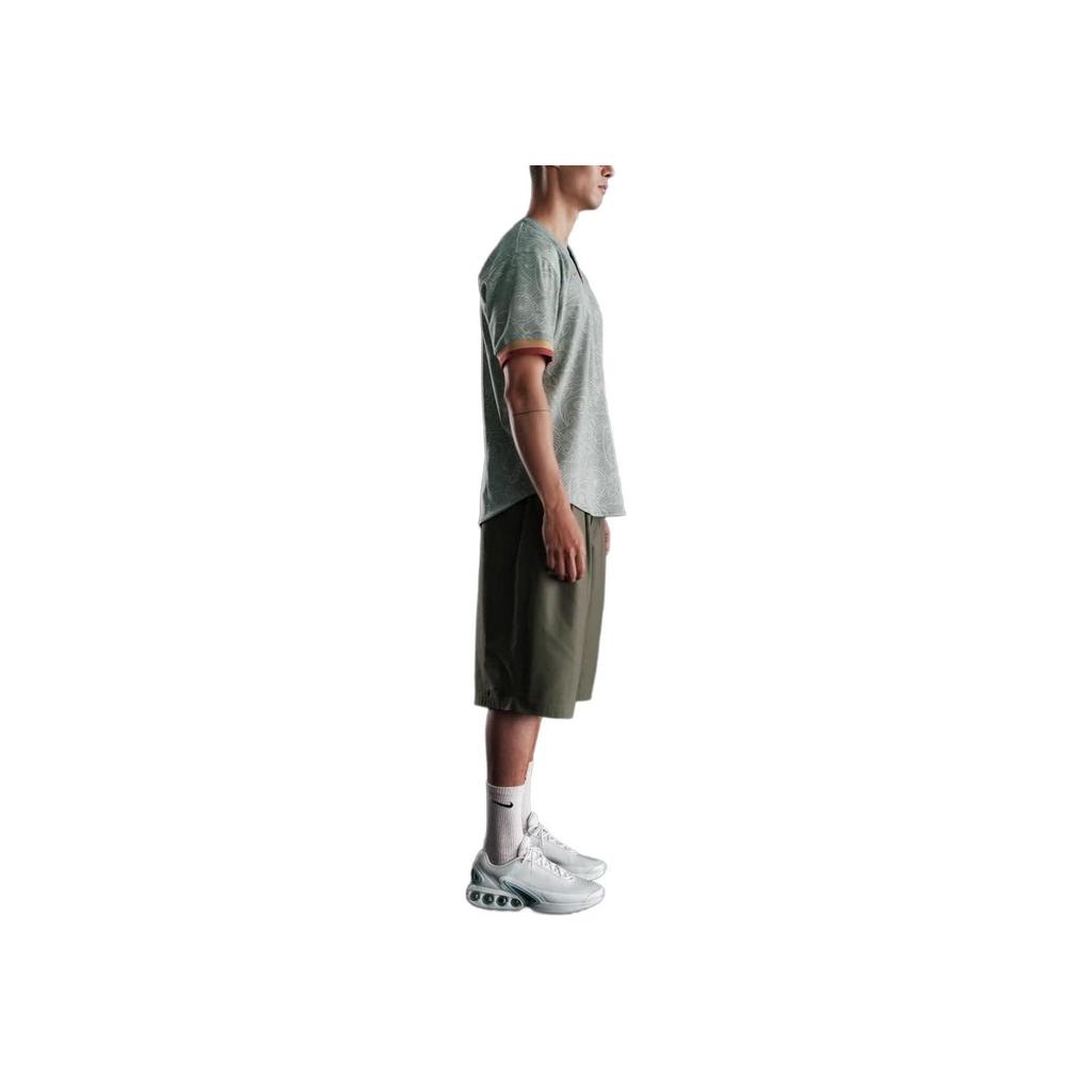 Nike Authentics Brand Logo Round Neck Drop Shoulder Loose Short Sleeve Baseball Jersey Men jersey Mica-Green Club-Gold HF5084-330