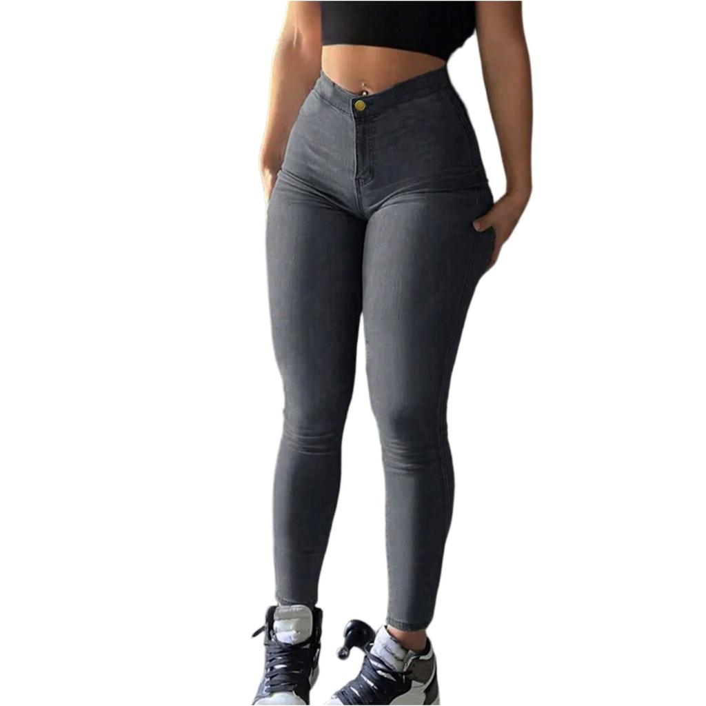 Women's Trousers Large Size Stretch Jeans Loose Semi-Elastic Pants