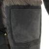 Banana Republic With Real Fur Mouton Coat S Gray Women Used