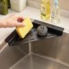 Carbon Steel Sink Corner Rack No-punch Anti-rust Drain Storage Shelf 1PC for Kitchen Sponge Soap Organizer