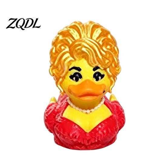Small Desktop Accessories Cute Duck Figurine, Memorial for Music Lovers, Whimsical Room Novelty Collectible Statue Car Decor Birthday Presents Her