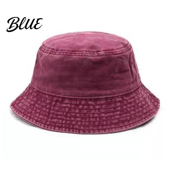 Simple Basic Style Hat Vintage Washed Denim Bucket for Men Women Breathable Short Brim Soft Skin Friendly Fisherman Cap Portable Couple Sun