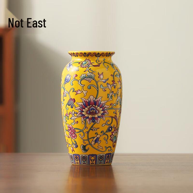 New Chinese Style Enamel Ceramic Flower Vase