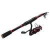 2.1m Telescopic Fishing Rod Carbon Fiber Casting Rod Fishing Reel Combo Set with Fishing Line