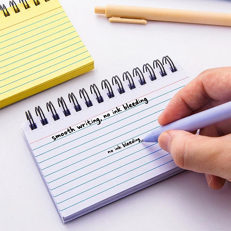 WTEMPO Small Spiral Pocket Notebooks Memo Pads for Home Office School Tearable Horizontal Line Notepads 5 Colored Notebooks 50 Sheets Per Notebook