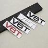 3D Metal Logo V6T V8T Letters Sticker Car Fender Side Badge Emblem For Hot A6 A7 A8 S4 S5 S6 SQ5 S RS Auto Styling Accessories