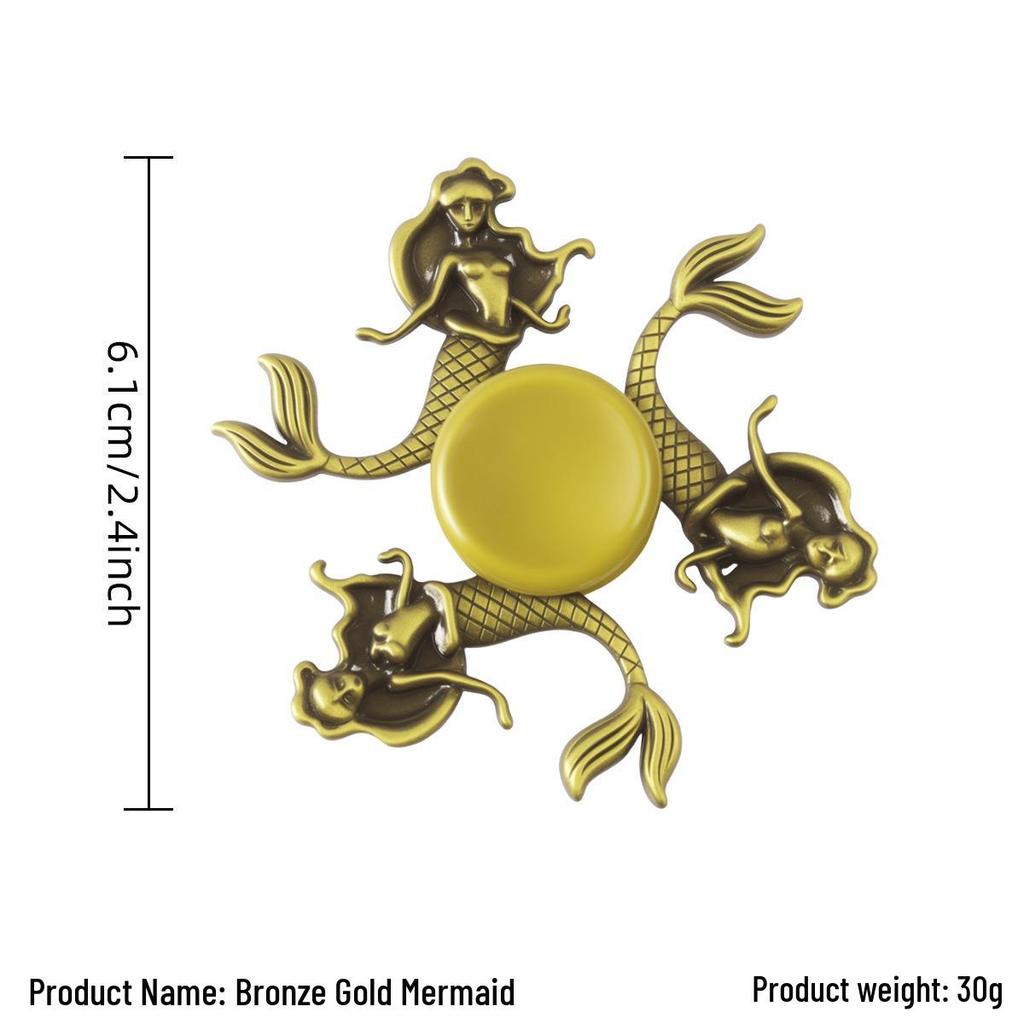 Ancient Bronze Zinc Alloy Cross Fingertip Spinner - EDC Decompression Toy  