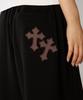 BOUNDARY Double-Pleated Twin Cross Bermuda Shorts [Black]