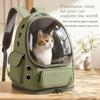Transparent Pet Carrier Backpack Breathable Space Capsule Cats Dogs Carrier Bag for Outdoor Walking Trips Pets Travel Backpack