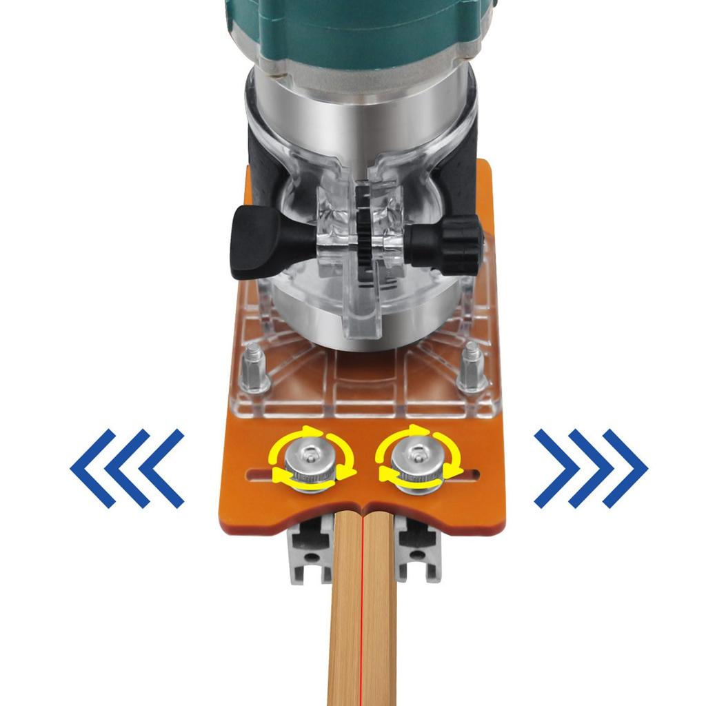 Wood Trimmer Router Base, Aluminum Alloy Router Slotting Bracket for Woodworking Trimmers, 65mm Inner Diameter Trimming Machine